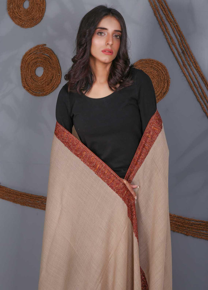 Sanaulla Exclusive Range Embroidered Pashmina  Shawl SU21PS 323492 - Pashmina Shawls