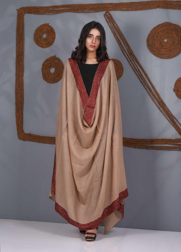 Sanaulla Exclusive Range Embroidered Pashmina  Shawl SU21PS 323493 - Pashmina Shawls