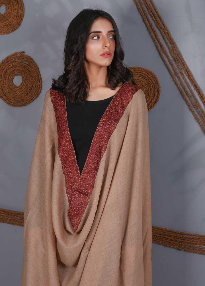Sanaulla Exclusive Range Embroidered Pashmina  Shawl SU21PS 323493 - Pashmina Shawls