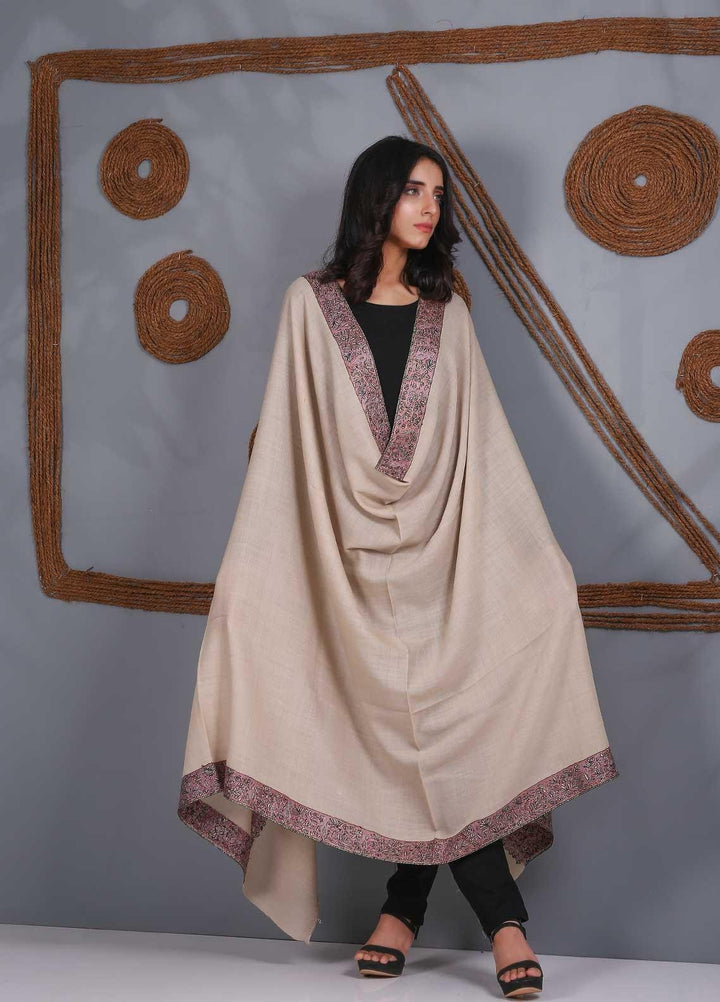 Sanaulla Exclusive Range Embroidered Pashmina  Shawl SU21PS 323494 - Pashmina Shawls