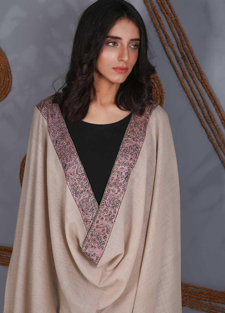 Sanaulla Exclusive Range Embroidered Pashmina  Shawl SU21PS 323494 - Pashmina Shawls