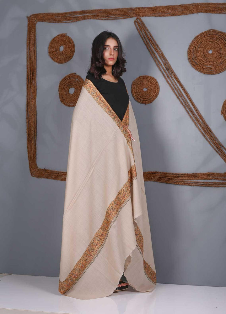 Sanaulla Exclusive Range Embroidered Pashmina  Shawl SU21PS 323495 - Pashmina Shawls