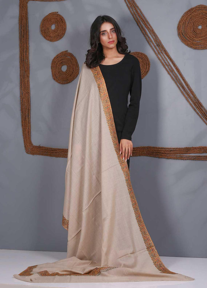 Sanaulla Exclusive Range Embroidered Pashmina  Shawl SU21PS 323495 - Pashmina Shawls