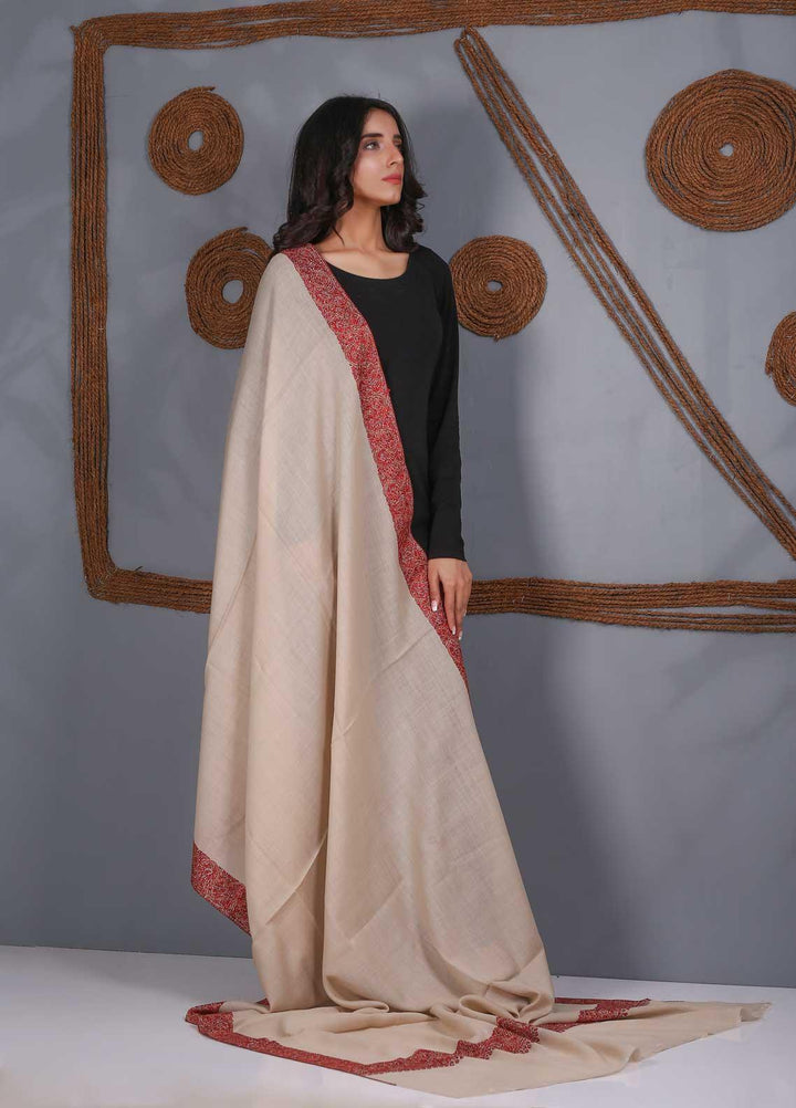Sanaulla Exclusive Range Embroidered Pashmina  Shawl SU21PS 323496 - Pashmina Shawls