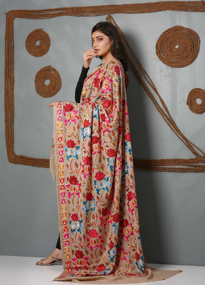 Sanaulla Exclusive Range Embroidered Pashmina  Shawl SU21PS 323813 - Pashmina Shawls
