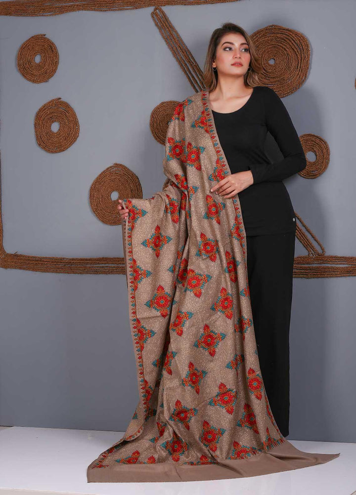 Sanaulla Exclusive Range Embroidered Pashmina  Shawl SU21PS 323864 - Pashmina Shawls