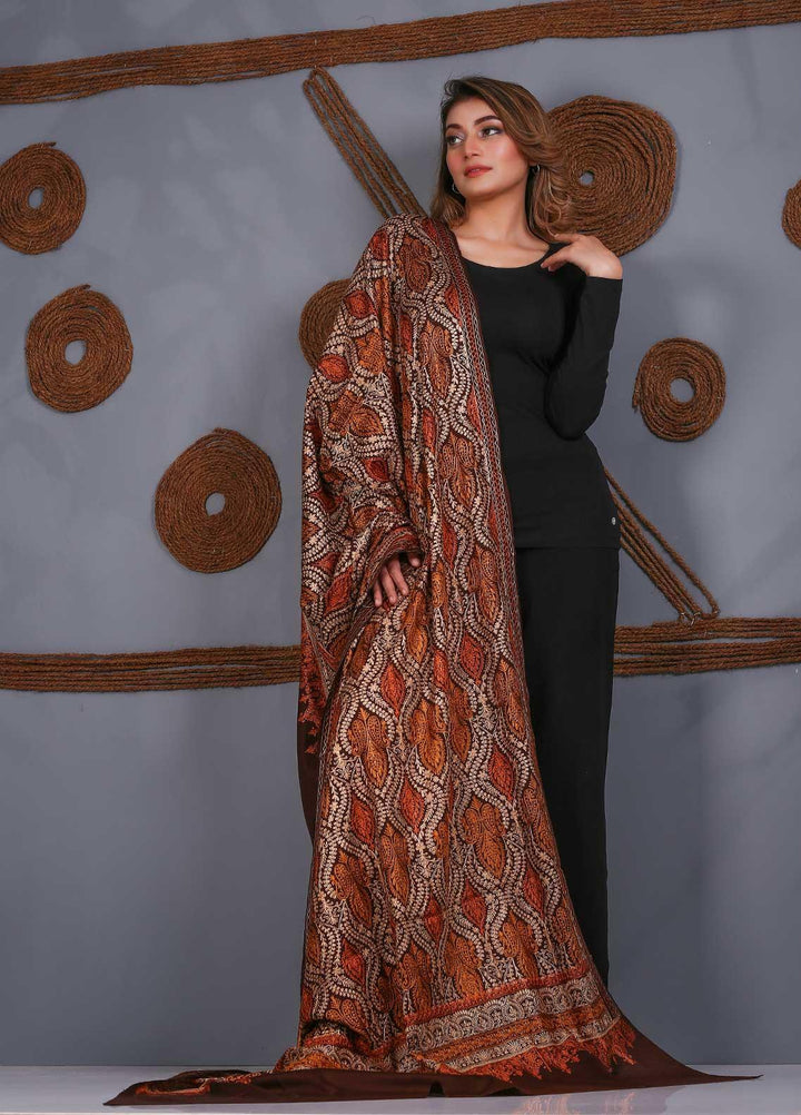 Sanaulla Exclusive Range Embroidered Pashmina  Shawl SU21PS 323885 - Pashmina Shawls