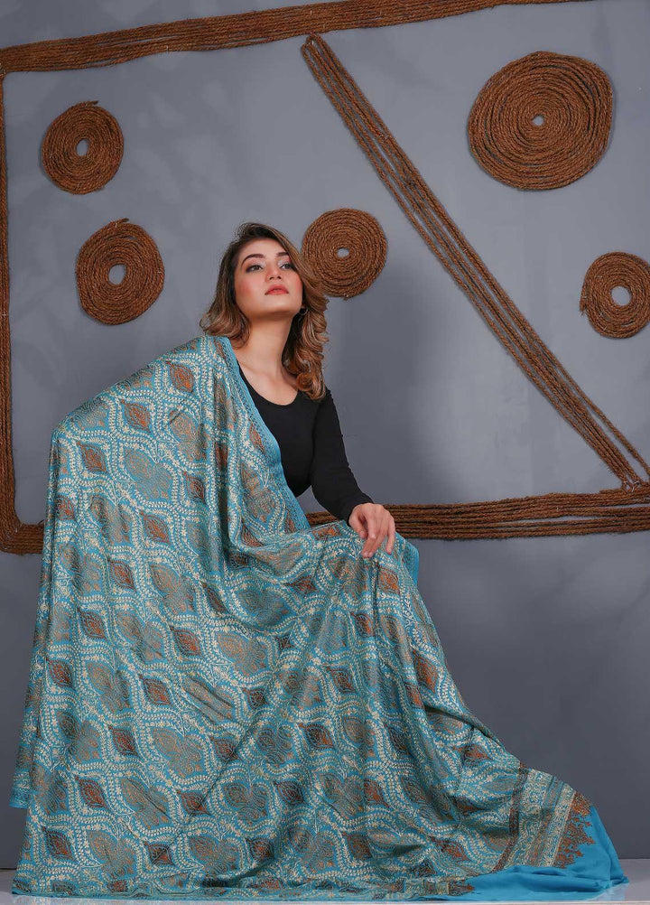 Sanaulla Exclusive Range Embroidered Pashmina  Shawl SU21PS 323886 - Pashmina Shawls