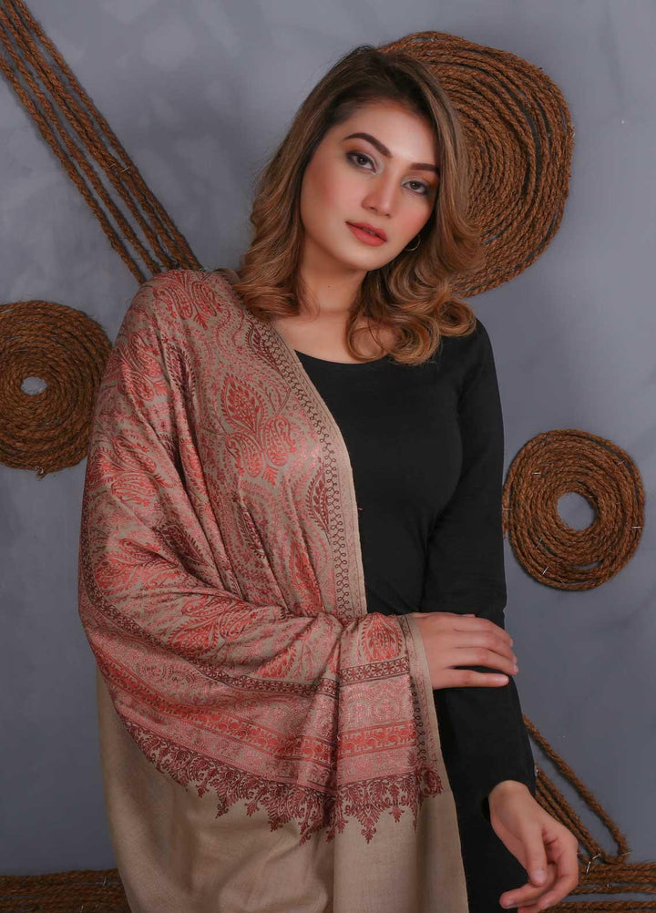Sanaulla Exclusive Range Embroidered Pashmina  Shawl SU21PS 323889 - Pashmina Shawls