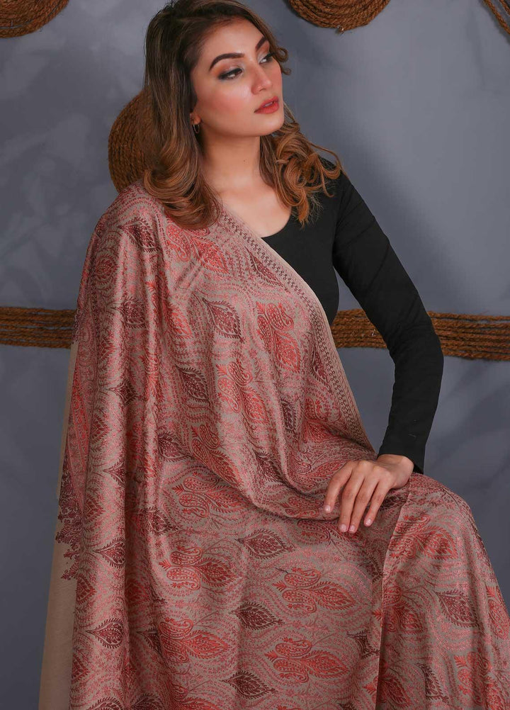 Sanaulla Exclusive Range Embroidered Pashmina  Shawl SU21PS 323891 - Pashmina Shawls