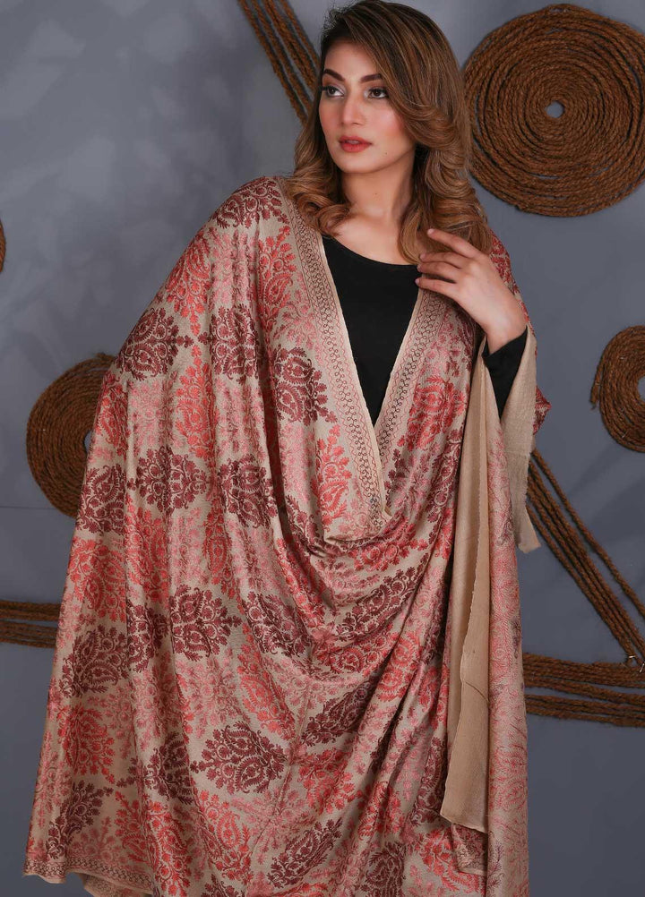 Sanaulla Exclusive Range Embroidered Pashmina  Shawl SU21PS 323893 - Pashmina Shawls