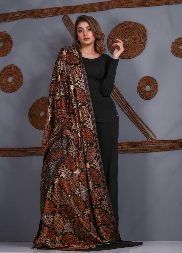 Sanaulla Exclusive Range Embroidered Pashmina  Shawl SU21PS 323894 - Pashmina Shawls