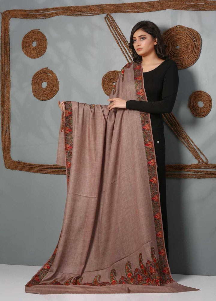 Sanaulla Exclusive Range Embroidered Pashmina  Shawl SU21PS 323923 - Pashmina Shawls