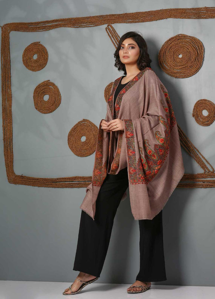 Sanaulla Exclusive Range Embroidered Pashmina  Shawl SU21PS 323923 - Pashmina Shawls