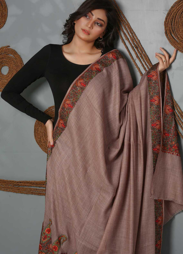 Sanaulla Exclusive Range Embroidered Pashmina  Shawl SU21PS 323923 - Pashmina Shawls