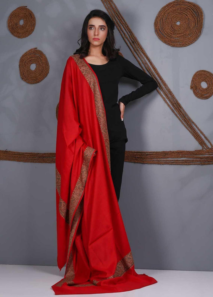 Sanaulla Exclusive Range Embroidered Pashmina  Shawl SU21PS 323952 - Pashmina Shawls