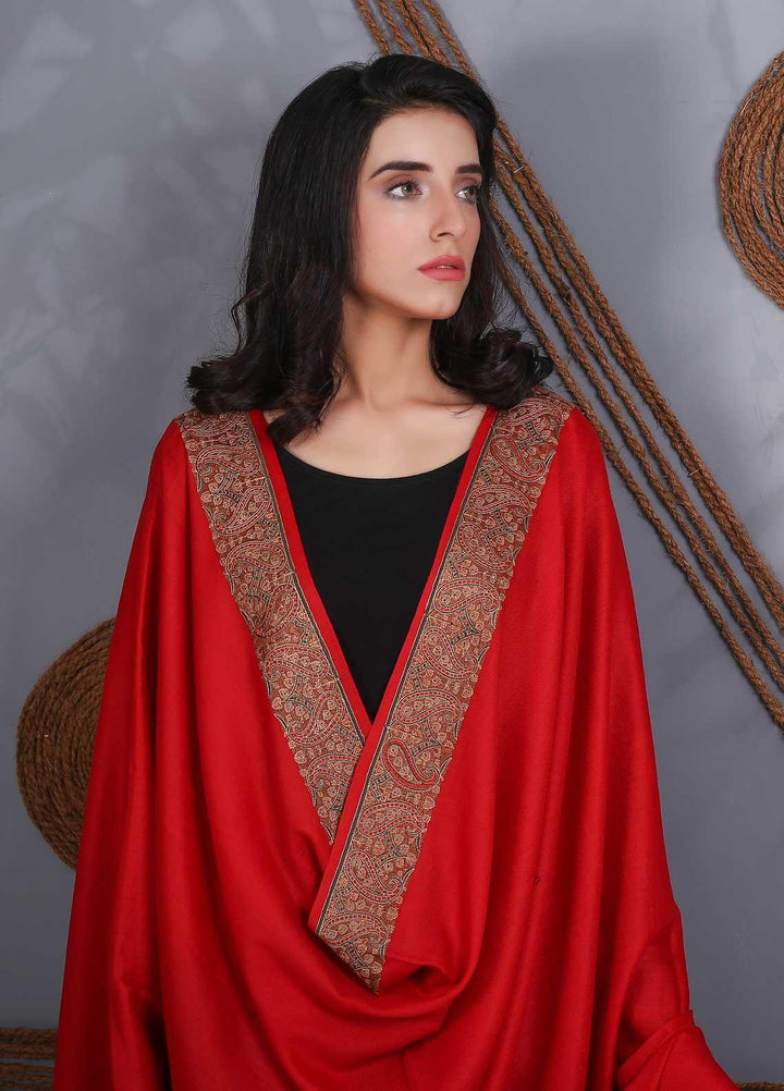Sanaulla Exclusive Range Embroidered Pashmina  Shawl SU21PS 323952 - Pashmina Shawls