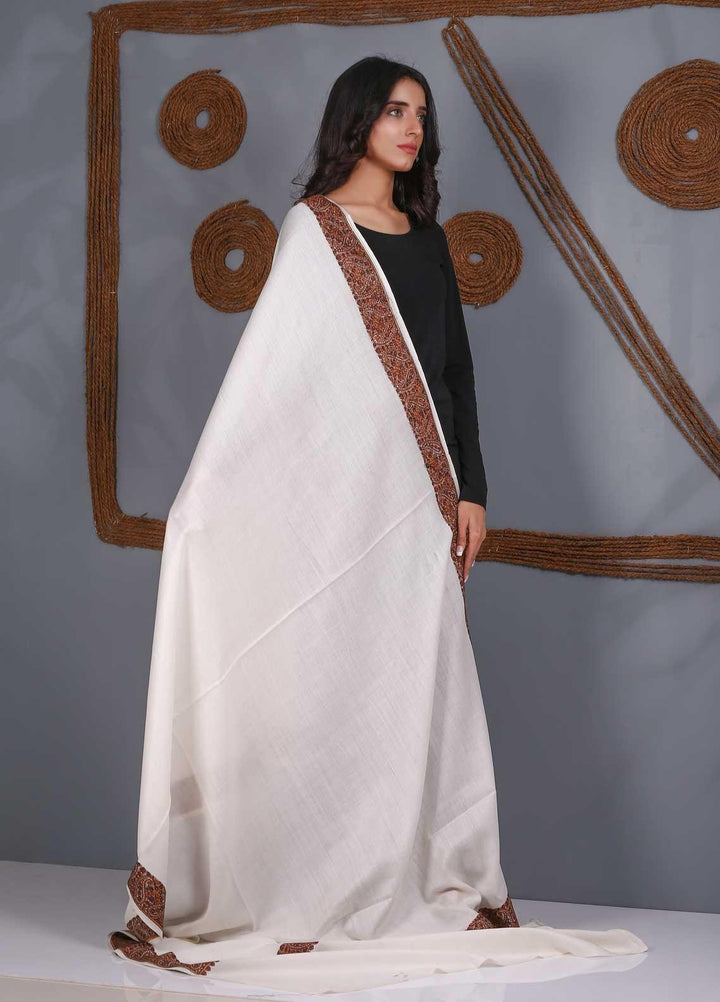 Sanaulla Exclusive Range Embroidered Pashmina  Shawl SU21PS 323954 - Pashmina Shawls