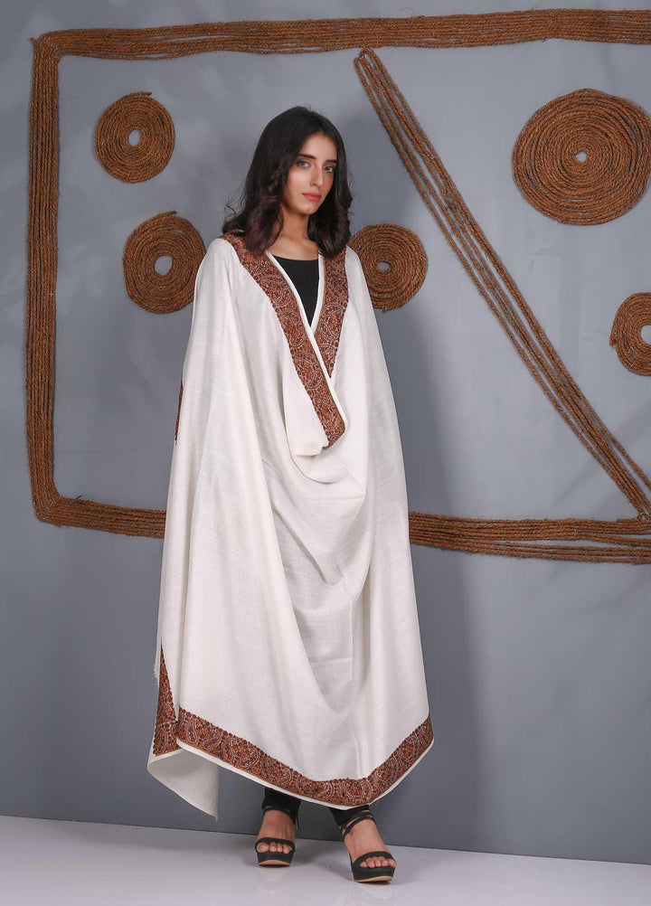 Sanaulla Exclusive Range Embroidered Pashmina  Shawl SU21PS 323954 - Pashmina Shawls