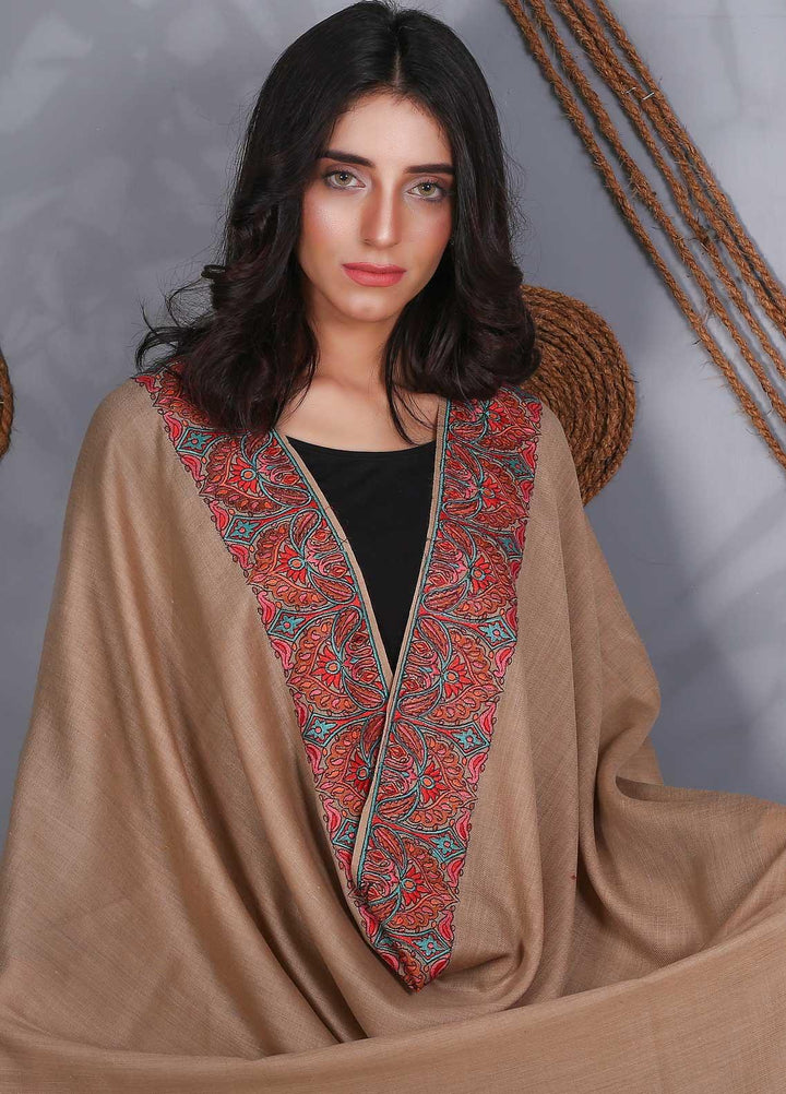 Sanaulla Exclusive Range Embroidered Pashmina  Shawl SU21PS 323957 - Pashmina Shawls