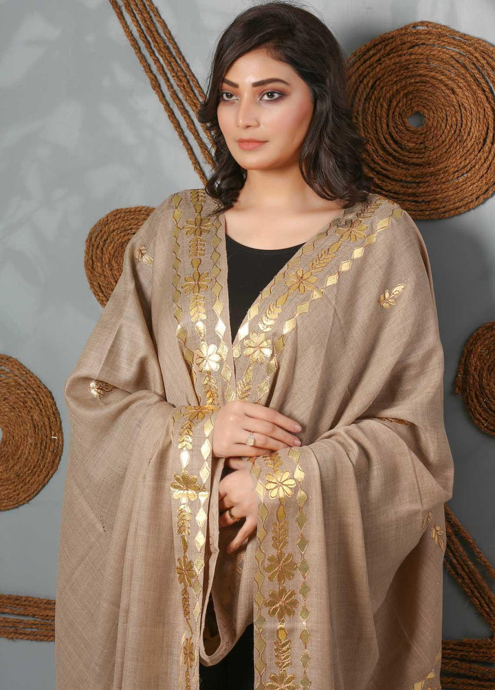 Sanaulla Exclusive Range Embroidered Pashmina  Shawl SU21PS 323968 - Pashmina Shawls