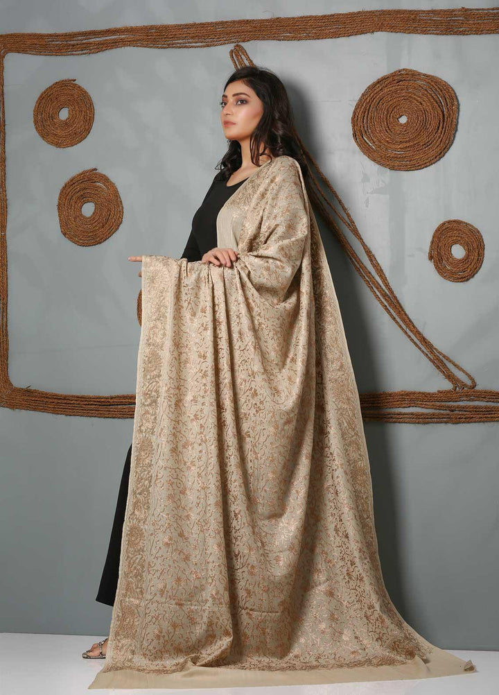 Sanaulla Exclusive Range Embroidered Pashmina  Shawl SU21PS 323977 - Pashmina Shawls