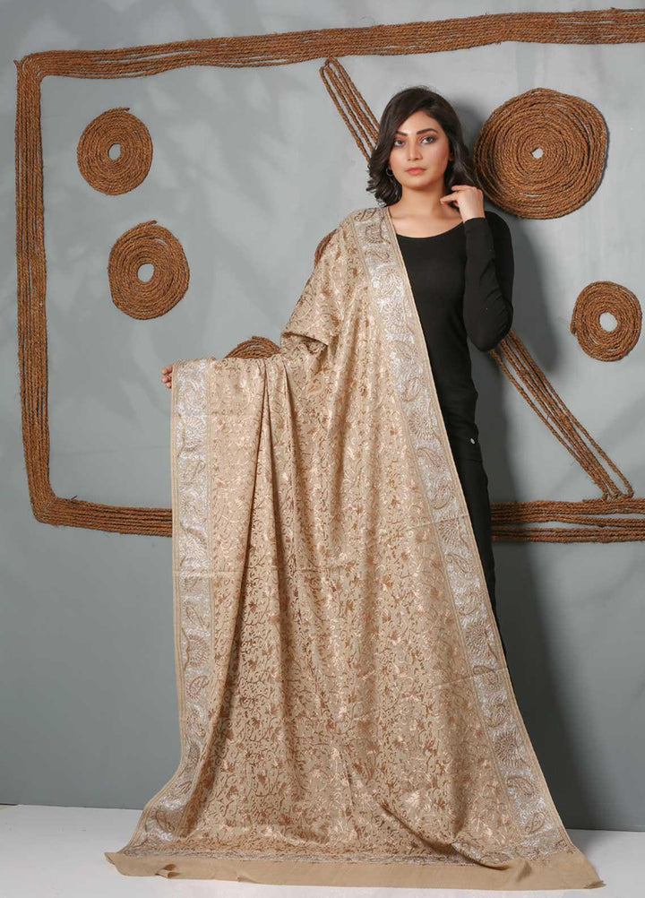 Sanaulla Exclusive Range Embroidered Pashmina  Shawl SU21PS 323979 - Pashmina Shawls
