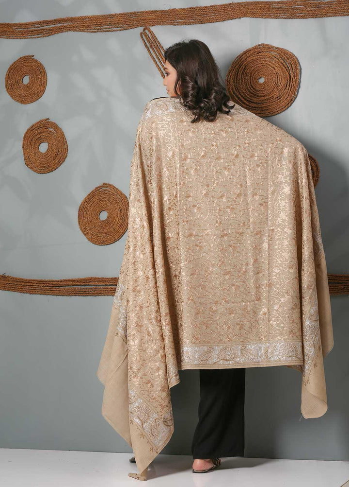 Sanaulla Exclusive Range Embroidered Pashmina  Shawl SU21PS 323979 - Pashmina Shawls