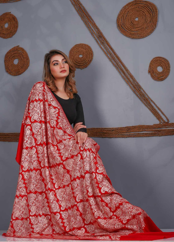 Sanaulla Exclusive Range Embroidered Pashmina  Shawl SU21PS 323998 - Pashmina Shawls