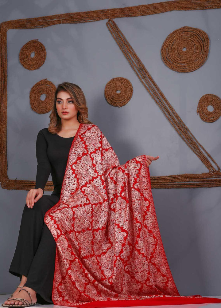 Sanaulla Exclusive Range Embroidered Pashmina  Shawl SU21PS 323998 - Pashmina Shawls