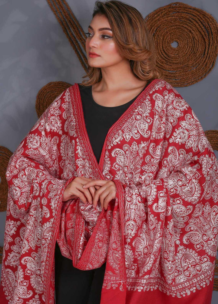 Sanaulla Exclusive Range Embroidered Pashmina  Shawl SU21PS 323999 - Pashmina Shawls