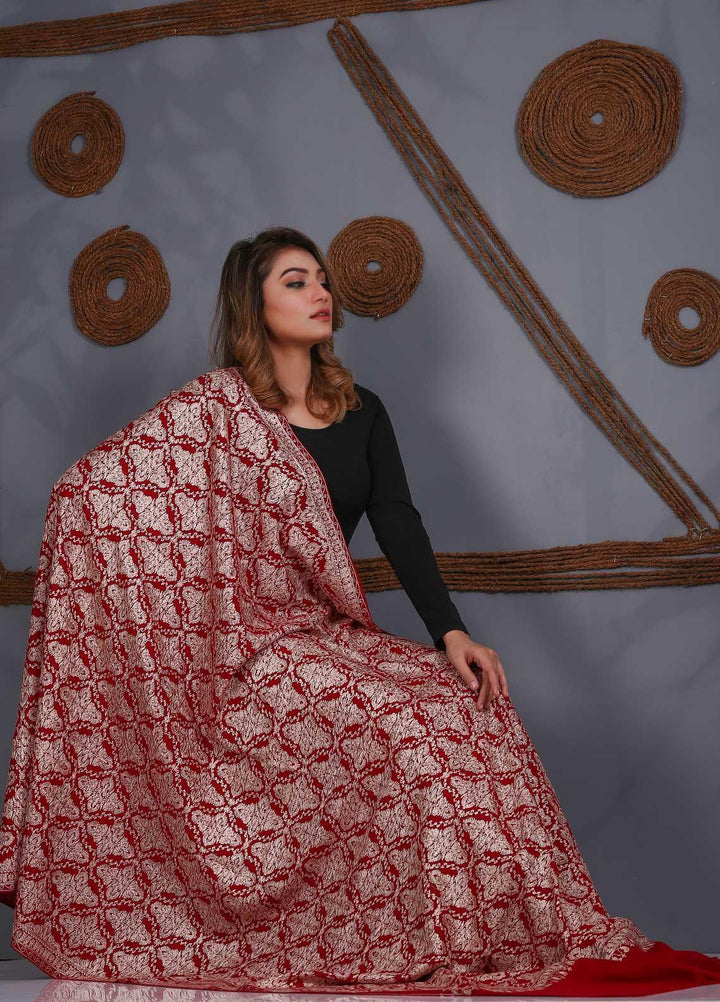 Sanaulla Exclusive Range Embroidered Pashmina  Shawl SU21PS 324000 - Pashmina Shawls
