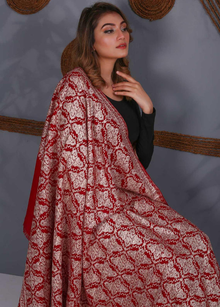 Sanaulla Exclusive Range Embroidered Pashmina  Shawl SU21PS 324000 - Pashmina Shawls