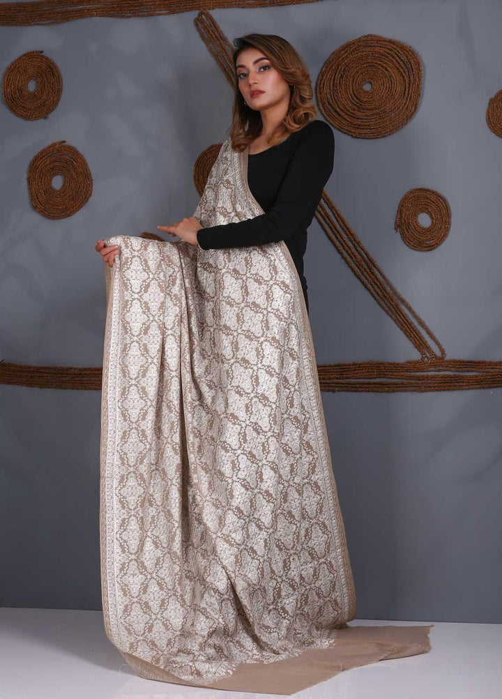 Sanaulla Exclusive Range Embroidered Pashmina  Shawl SU21PS 324002 - Pashmina Shawls