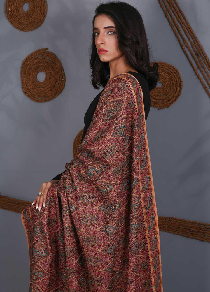 Sanaulla Exclusive Range Embroidered Pashmina  Shawl SU21PS 324049 - Pashmina Shawls