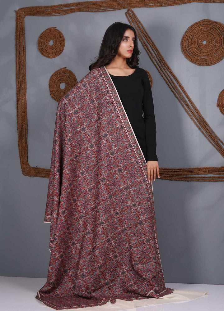 Sanaulla Exclusive Range Embroidered Pashmina  Shawl SU21PS 324050 - Pashmina Shawls