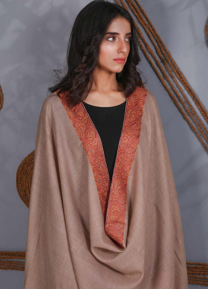 Sanaulla Exclusive Range Embroidered Pashmina  Shawl SU21PS 324106 - Pashmina Shawls