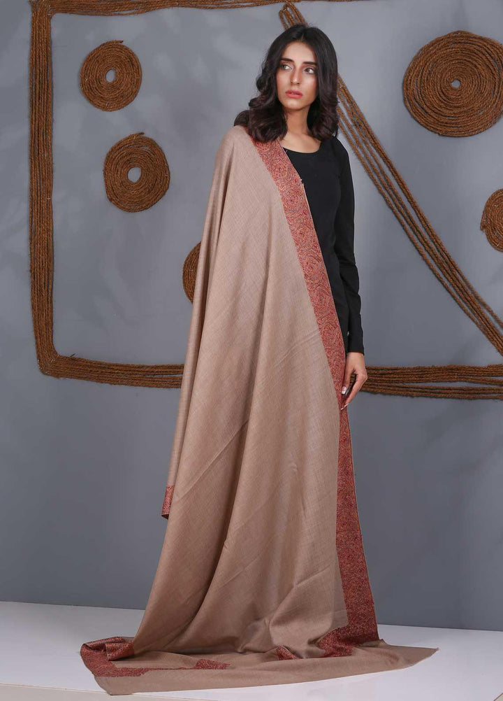 Sanaulla Exclusive Range Embroidered Pashmina  Shawl SU21PS 324108 - Pashmina Shawls