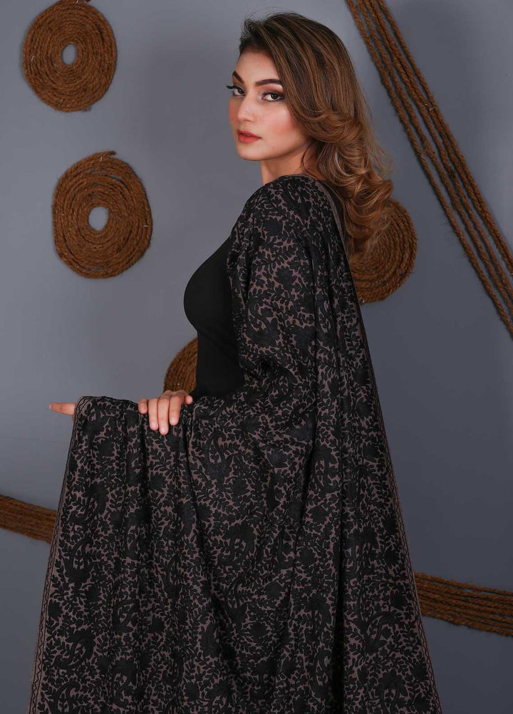 Sanaulla Exclusive Range Embroidered Pashmina  Shawl SU21PS 324119 - Pashmina Shawls