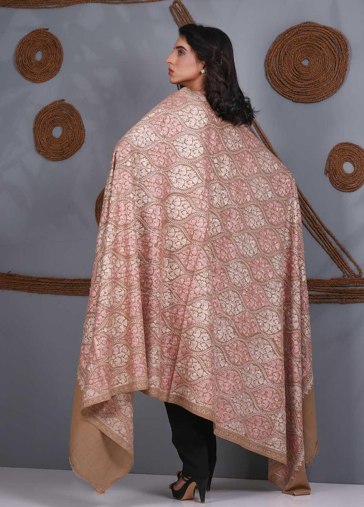 Sanaulla Exclusive Range Embroidered Pashmina  Shawl SU21PS 324122 - Pashmina Shawls
