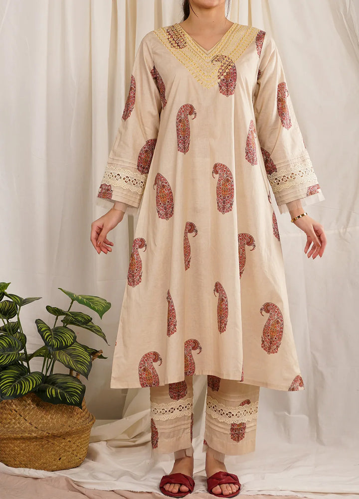 Pret Diaries Embroidered Cambric Cotton 2 Piece Suit 55084