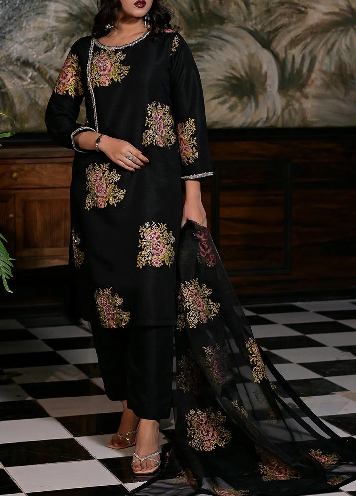 Pret Diaries Embroidered Raw Silk 3 Piece Suit 50150