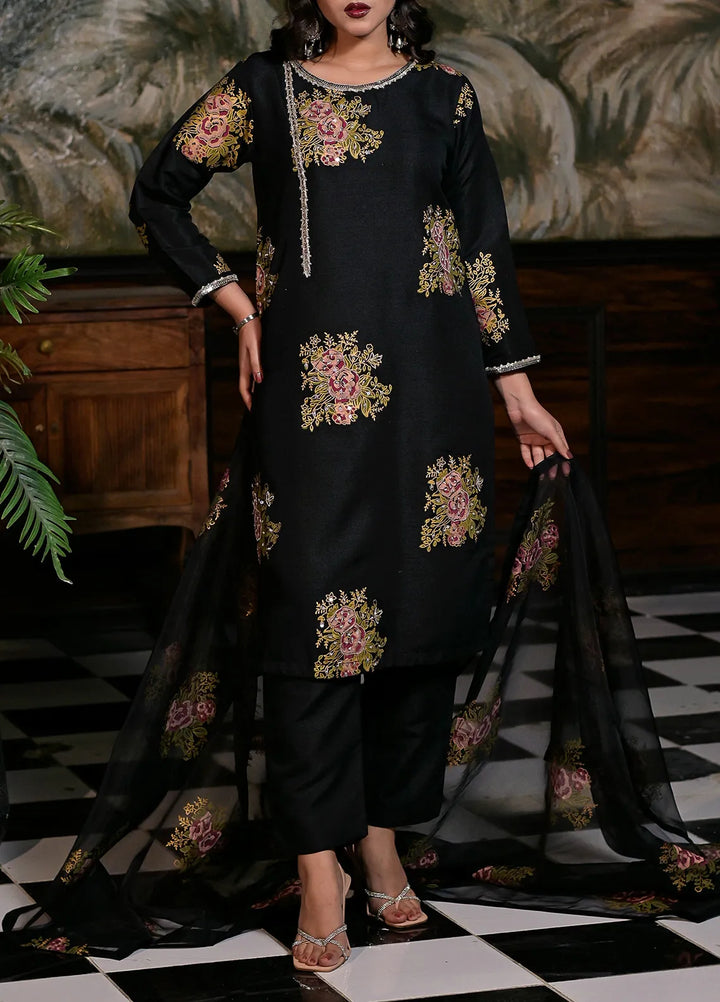 Pret Diaries Embroidered Raw Silk 3 Piece Suit 50150
