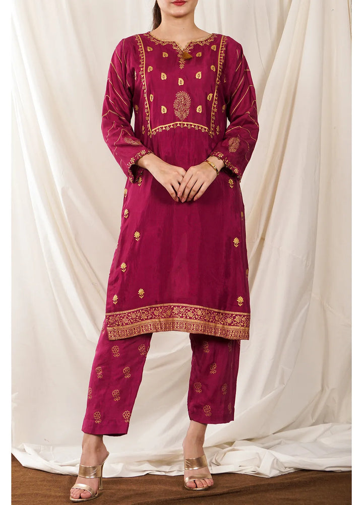 Pret Diaries Printed Raw Silk 2 Piece Suit 50104