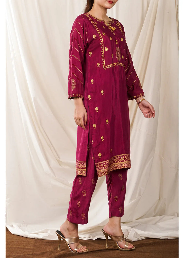 Pret Diaries Printed Raw Silk 2 Piece Suit 50104