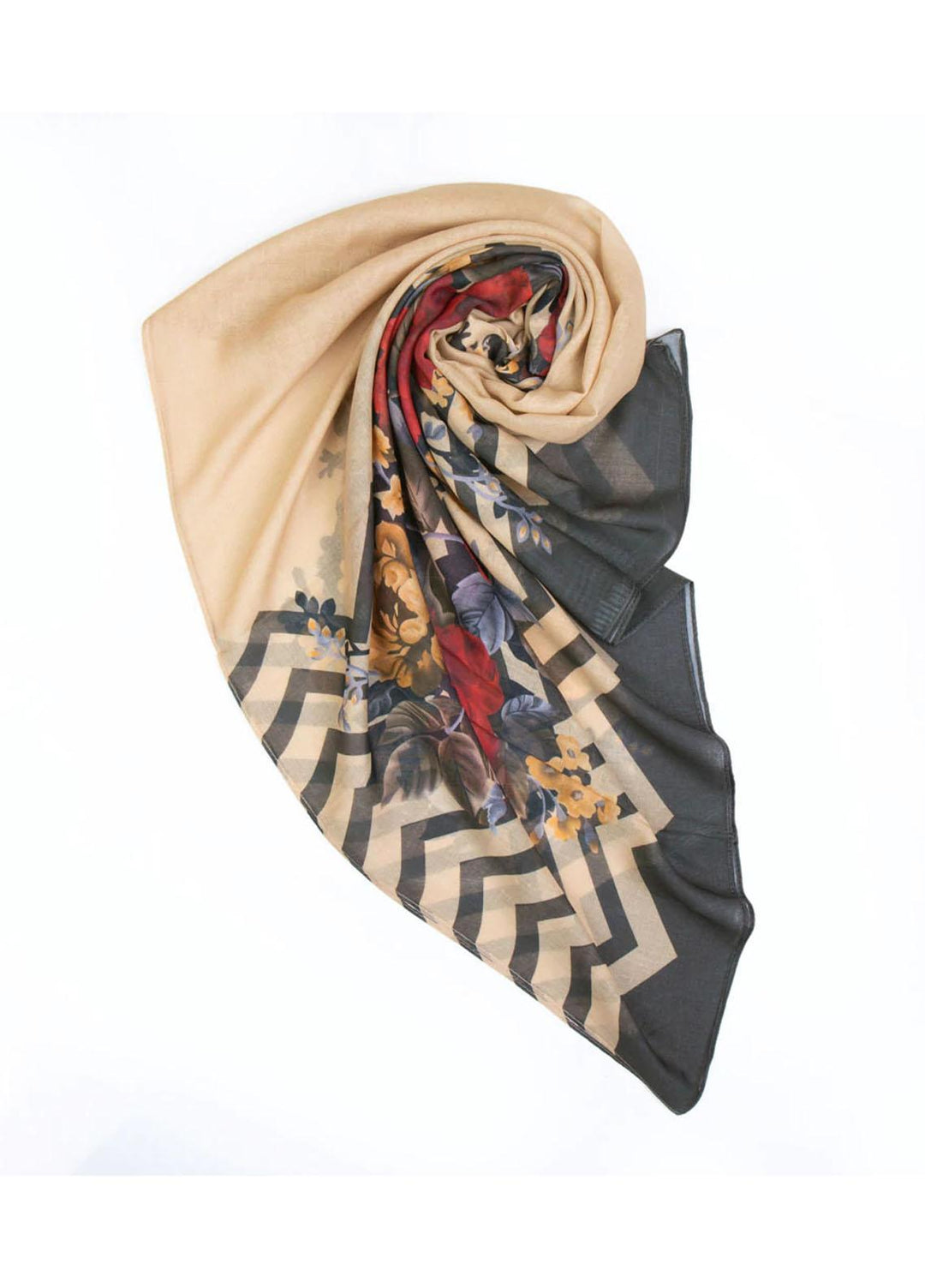 Abaya pk Printed Lawn Hijab ABA22PH BEIGE RELISH - Printed Hijabs