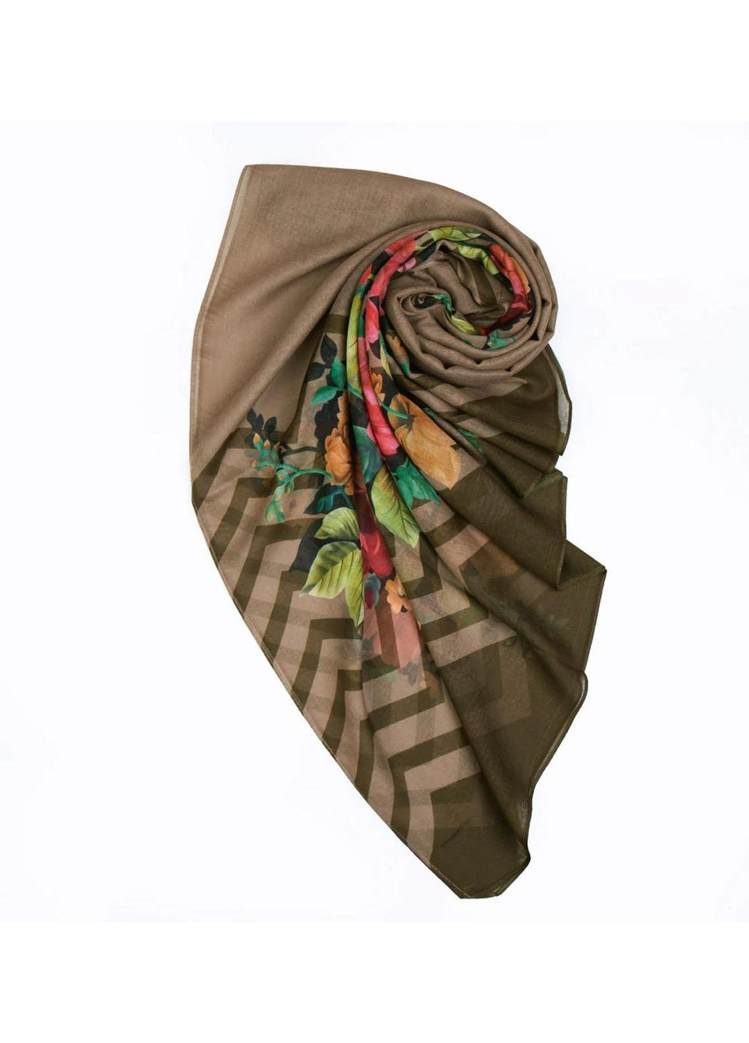 Abaya pk Printed Lawn Hijab ABA22PH BROWN RELISH - Printed Hijabs