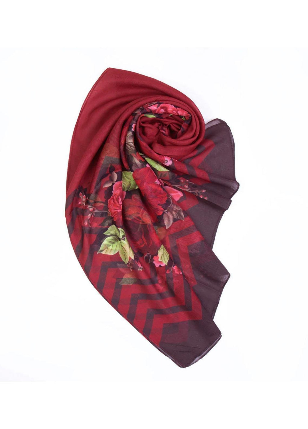 Abaya pk Printed Lawn Hijab ABA22PH MAROON RELISH - Printed Hijabs