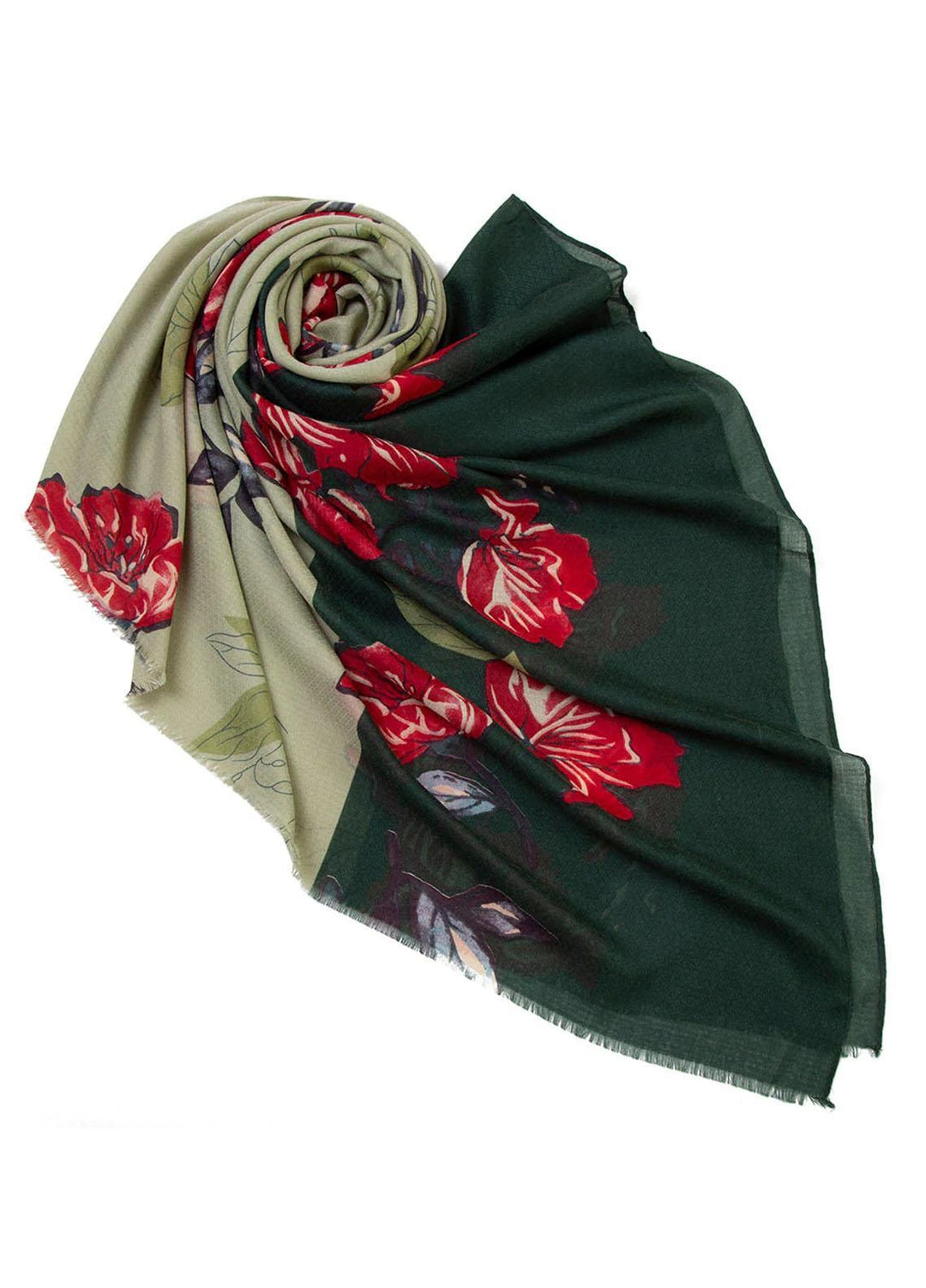 Abaya pk Printed Lawn Hijab ABA22PH GREEN FLORET - Printed Hijabs