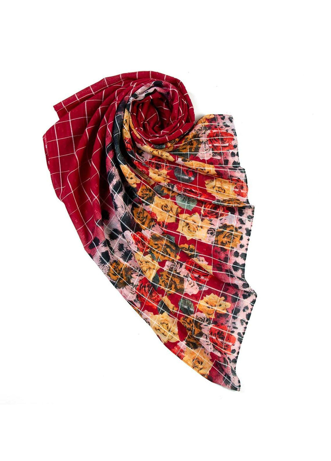 Abaya pk Printed Lawn Hijab ABA22PH MAROON ROSY - Printed Hijabs